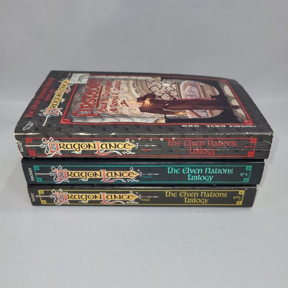 AD&D Dragonlance Elven NationsTrilogy 3 Paperback Novel Books - Picture 2 of 2